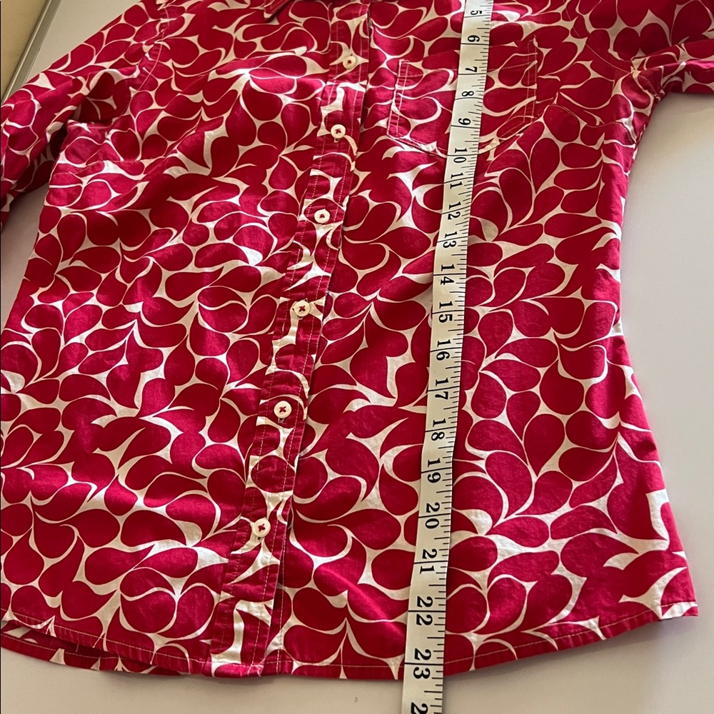 Boden Red and White Long Sleeve Top - Picture 4 of 8